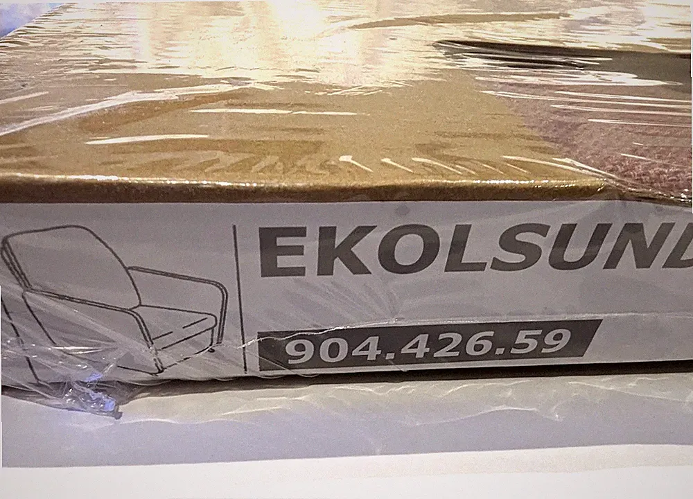 Ikea EKOLSUND Recliner (Armchair) Cover Slipcover GUNNARED LIGHT BROWN PINK New!