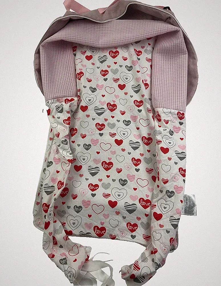 Tiruybed Baby Lounger Cover Pink Hearts Portable Infant Nest NO PAD 0-12M